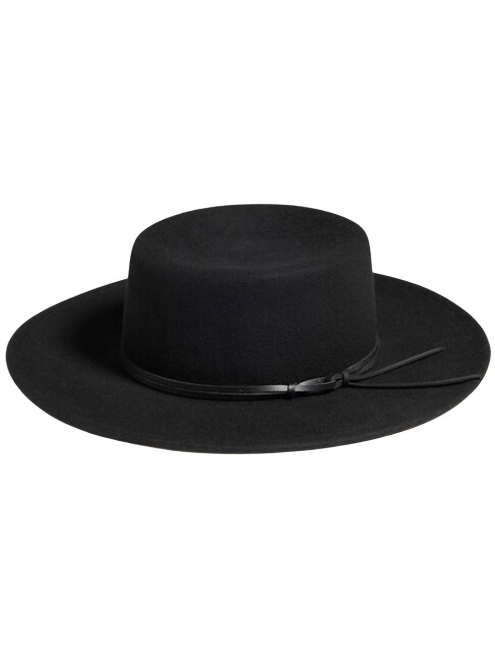 Banana Republic Black Bolero Wool Hat SZ M/L Fedora Chic Unisex NWT